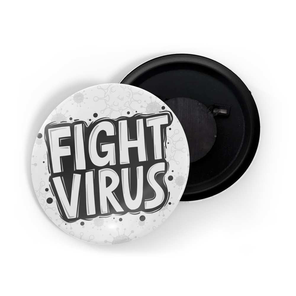 dhcrafts Fridge Magnet Covid White Fight Virus coronavirus Covid 19 pandemic positive quote Glossy Finish Design Pack of 1